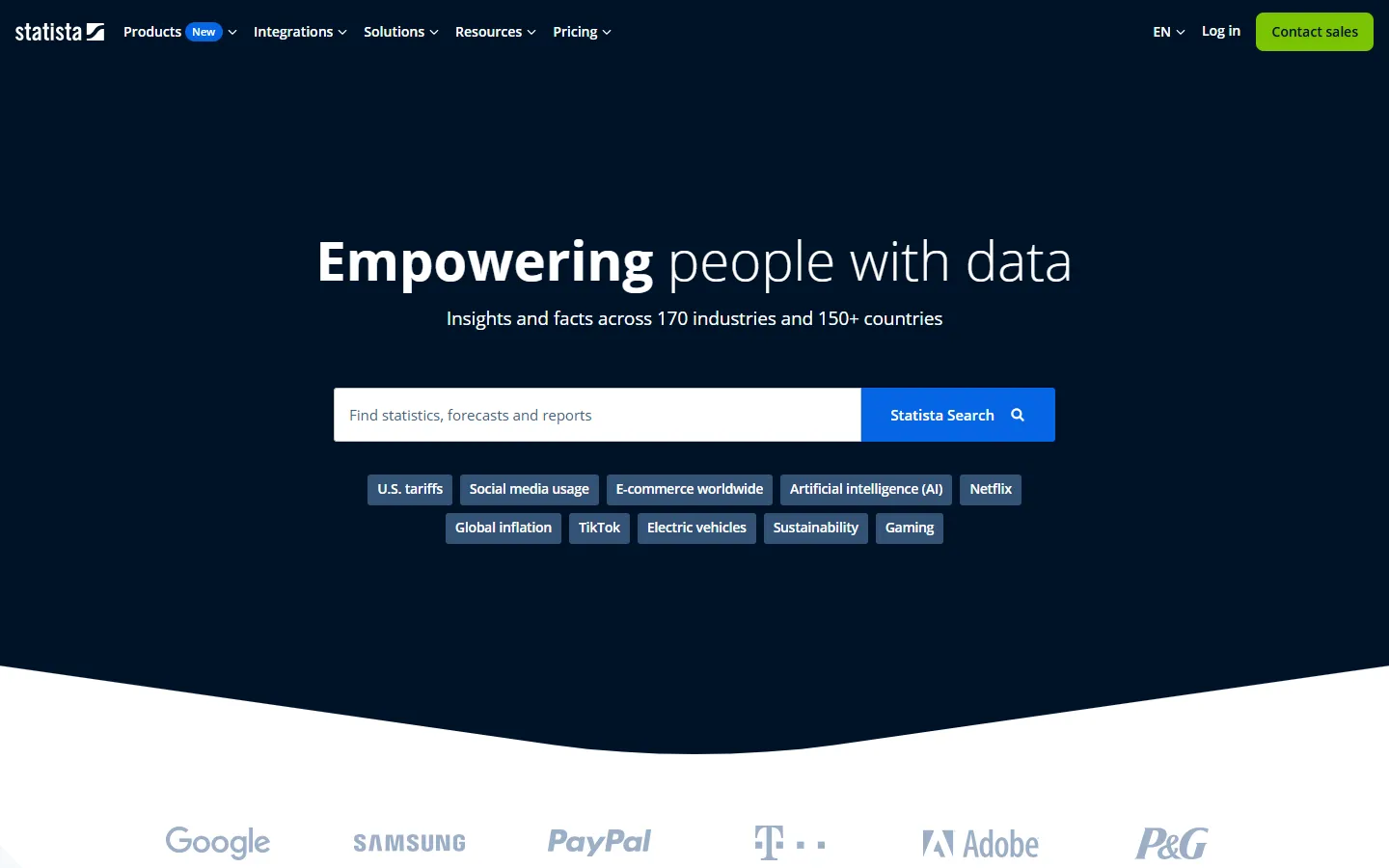 Statista screenshot 1